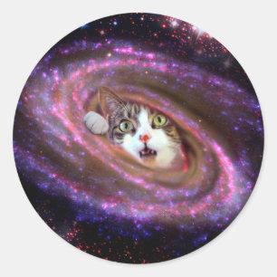 銀河系宇宙キャッツLOLステッおもしろいカー ラウンドシール