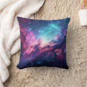 銀河系宇宙グリッター星雲パープルピンク宇宙 クッション (ブランケット)