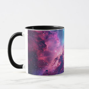 銀河系宇宙グリッター星雲パープルピンク宇宙 マグカップ
