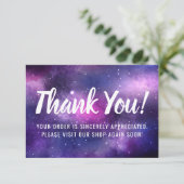 銀河系宇宙スターズウルトラバイオレットパープルサンキュー サンキューカード (スタンド正面)