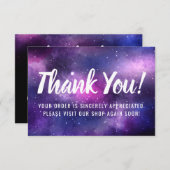 銀河系宇宙スターズウルトラバイオレットパープルサンキュー サンキューカード (正面/裏面)