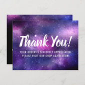 銀河系宇宙スターズウルトラバイオレットパープルサンキュー ポストカード (正面/裏面)
