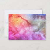 銀河系宇宙スターズウルトラバイオレットピンク星雲 サンキューカード (裏面)