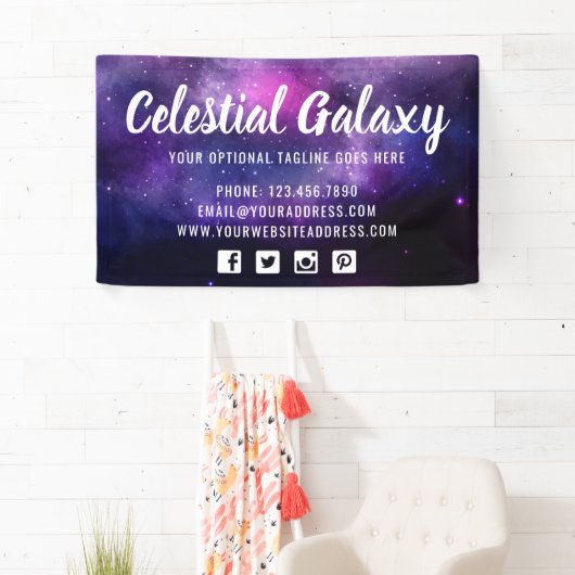 銀河系宇宙スターズ紫外線紫星雲 横断幕 (インサイチュ)