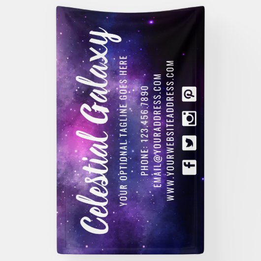 銀河系宇宙スターズ紫外線紫星雲 横断幕 (縦)