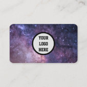 銀河系宇宙ソーシャルメディアQRコードパープルモダン 名刺 (裏面)