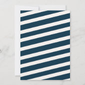 銀河系宇宙パーティープラネット誕生日ネイビーブルー 招待状 (裏面)