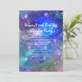 銀河系宇宙パーティー宇宙誕生日招待状 招待状 (スタンド正面)