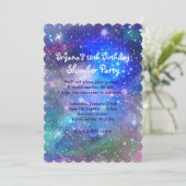 銀河系宇宙パーティー宇宙誕生日招待状 招待状 (スタンド正面)