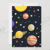 銀河系宇宙ブラストオフ誕生日 招待状 (裏面)