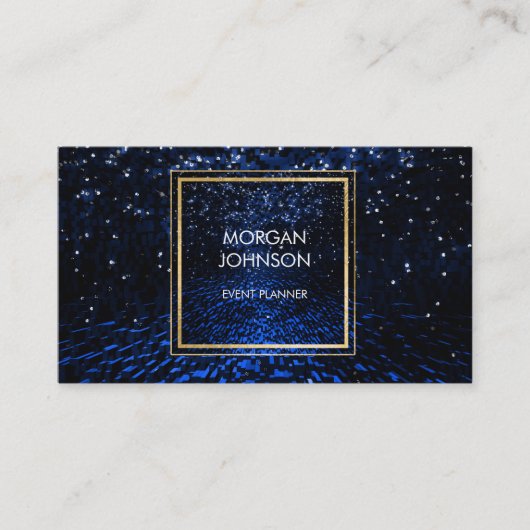 銀河系宇宙ブラック紙吹雪Vip 名刺 (正面)