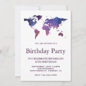 銀河系宇宙ワールドマップバースデーパーティー 招待状 (正面)