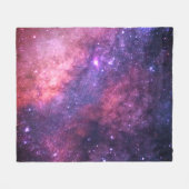 銀河系宇宙星空の宇宙 フリースブランケット (正面(横))