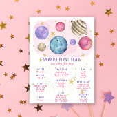 銀河系宇宙最初の誕生日マイルストーン誕生日 ポスター