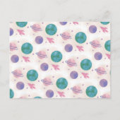 銀河系宇宙水彩惑星4thバースデーフォト ポストカード (裏面)