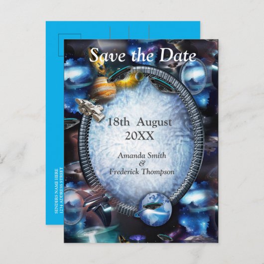 銀河系宇宙訪問者 案内ポストカード (正面/裏面)