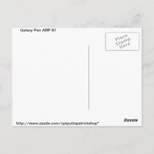 銀河系対 ポストカード (裏面)