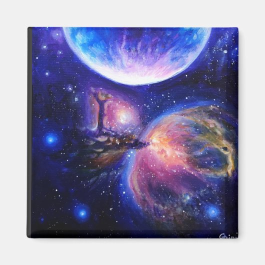 銀河系惑星と星雲 マグネット (正面)