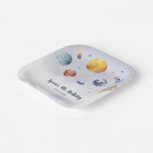 銀河系惑星子供の誕生日パーティー ペーパープレート (傾斜あり)