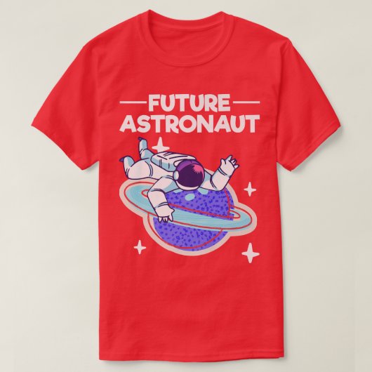 銀河系惑星宇宙科学未来宇宙飛行士 Tシャツ (デザイン正面)
