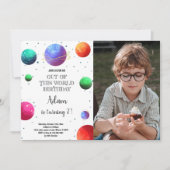 銀河系惑星誕生日招待状（写真あり） 招待状 (正面)