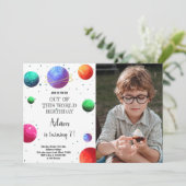 銀河系惑星誕生日招待状（写真あり） 招待状 (スタンド正面)