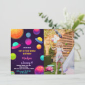 銀河系惑星誕生日招待状(写真あり) 招待状 (スタンド正面)