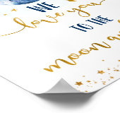 銀河系愛する月とバック誕生日 ポスター (角)