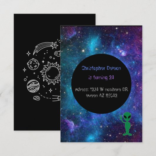 銀河系招待状 招待状 (正面/裏面)