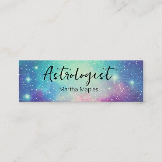 銀河系星占いテーマ宇宙リーダー スキニー名刺 (正面)