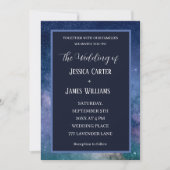 銀河系星空の夜の宇宙宇宙結婚の 招待状 (正面)