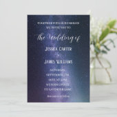 銀河系星空の夜の宇宙宇宙結婚の 招待状 (スタンド正面)