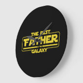 銀河系最高のの父の日の贈り物 ラージ壁時計 (傾斜)