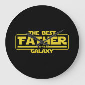 銀河系最高のの父の日の贈り物 ラージ壁時計 (正面)