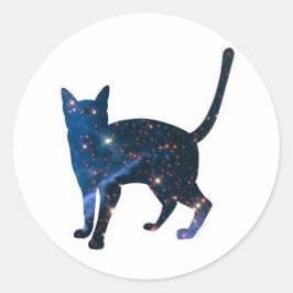 銀河系猫シール ラウンドシール