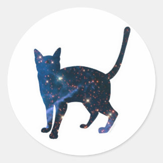 銀河系猫シール ラウンドシール