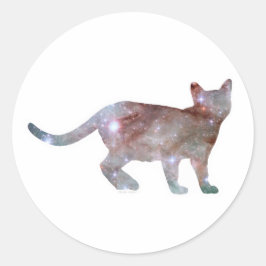 銀河系猫ステッカー2 ラウンドシール