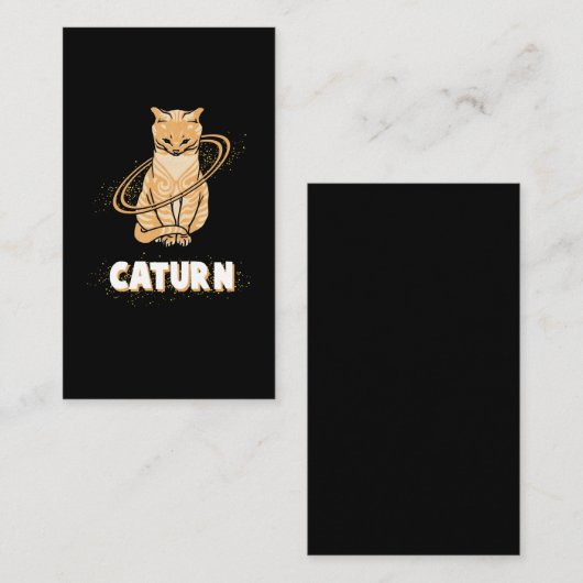 銀河系猫宇宙飛行士、土星宇宙子猫 名刺 (正面/裏面)