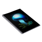 銀河系白熱［赤熱］光を放つシイタケライトブルー ノートブック (右側)