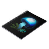 銀河系白熱［赤熱］光を放つシイタケライトブルー ノートブック (左側)