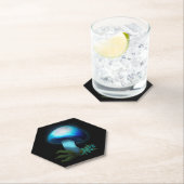 銀河系白熱［赤熱］光を放つシイタケライトブルー ペーパーコースター (インサイチュ)