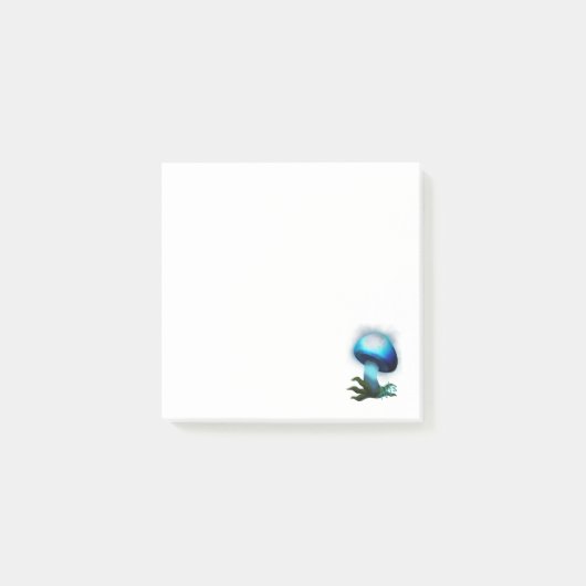 銀河系白熱［赤熱］光を放つシイタケライトブルー ポストイット (正面)