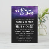 銀河系結婚式招待状 書|星の中 招待状 (スタンド正面)