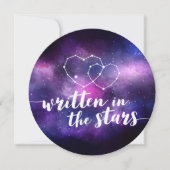 銀河系結婚式招待状 書|星の中 招待状 (正面)