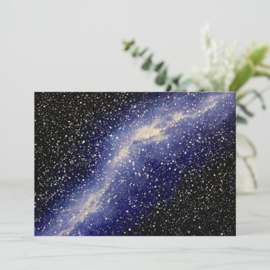銀河系絵を描のグリーティングカード カード (スタンド正面)