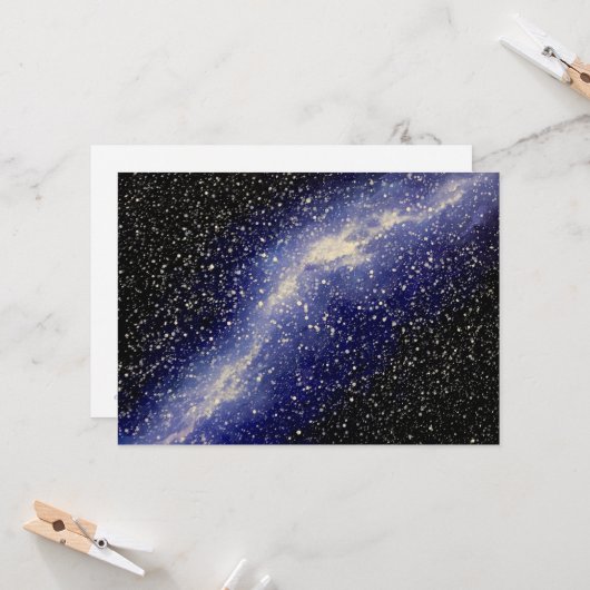 銀河系絵を描のグリーティングカード カード (正面/裏面インサイチュ)