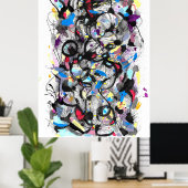 銀河系絵を描スプラット ポスター (ホームオフィス)