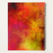 銀河系絵を描効果イエローオレンジピンク プランナー手帳 (裏面)