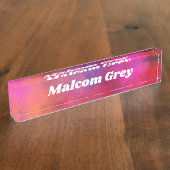 銀河系絵を描(ばちゃばちゃ)跳ねる効果 デスクネームプレート (側面)