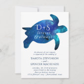 銀河系航海のウミガメ |モノグラム結婚ズ 招待状 (正面)